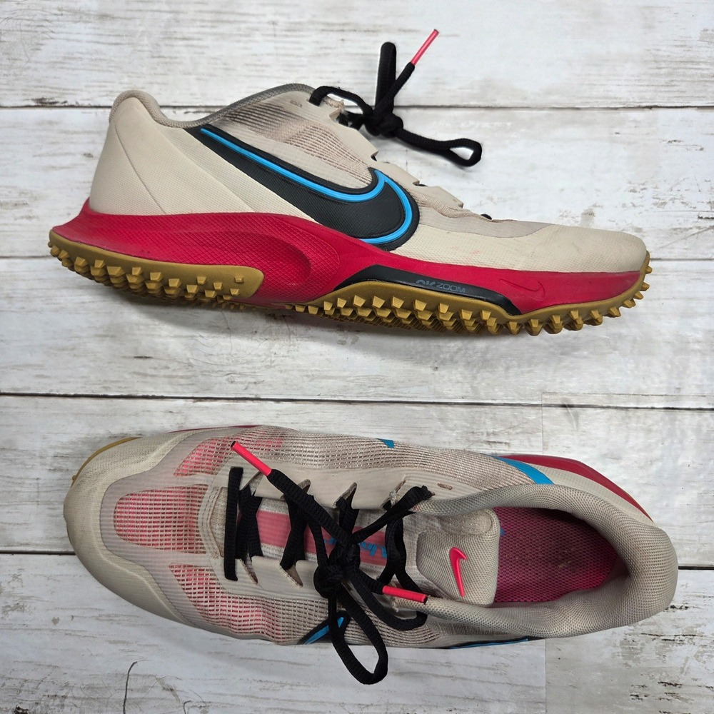 Nike React Vapor Drive 2 Tennis Shoes FQ7075-100 Men 8.5 Sail Pink Blue